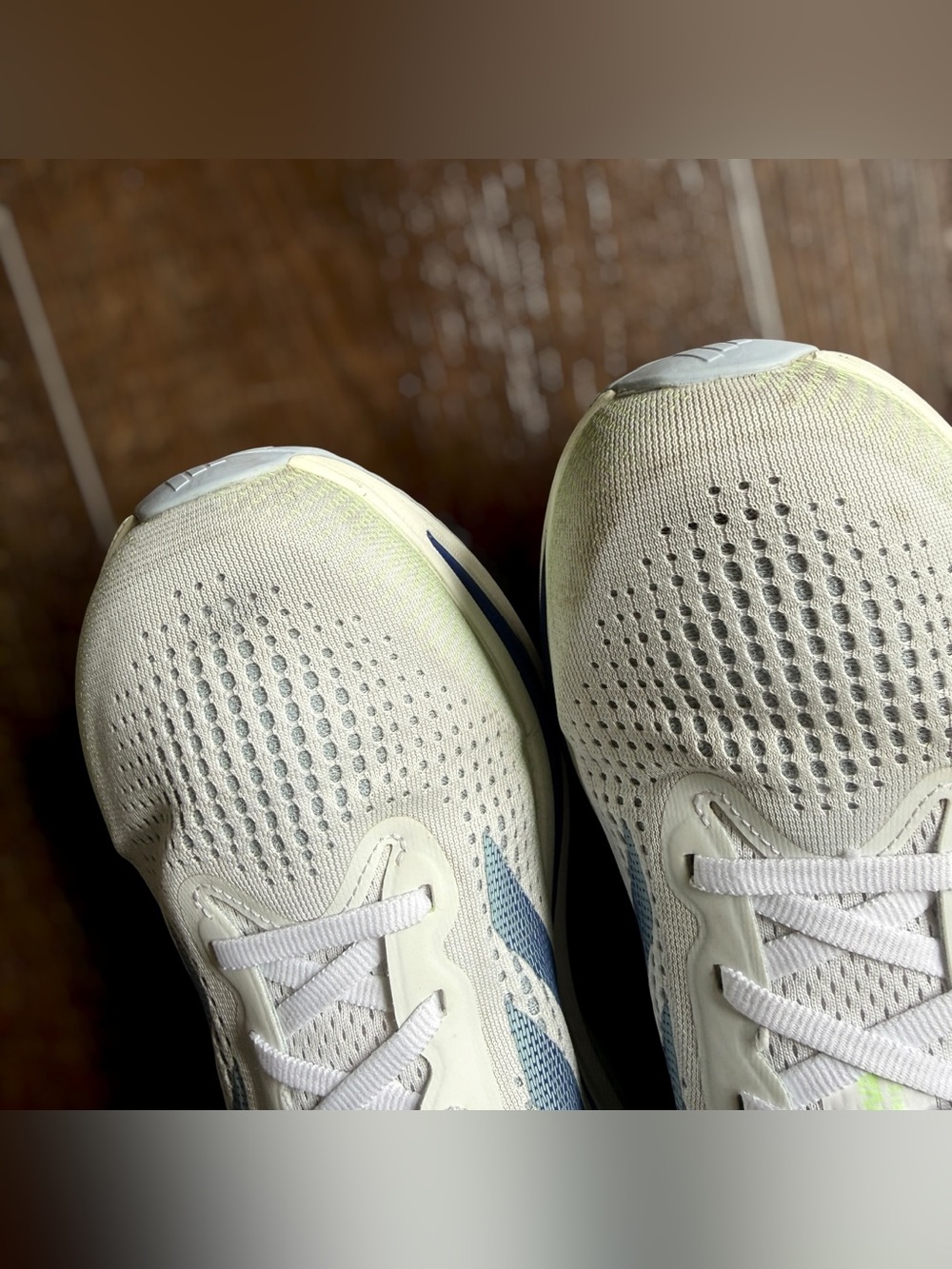 ADIDAS Supernova Rise Lightweight Running Sneakers - White, Blue & Lime - Picture 9 of 14